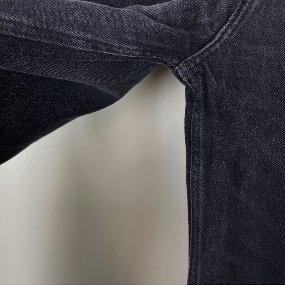 Reformation Cynthia High Rise Straight Jeans Button Fly Washed Black - Picture 6 of 12